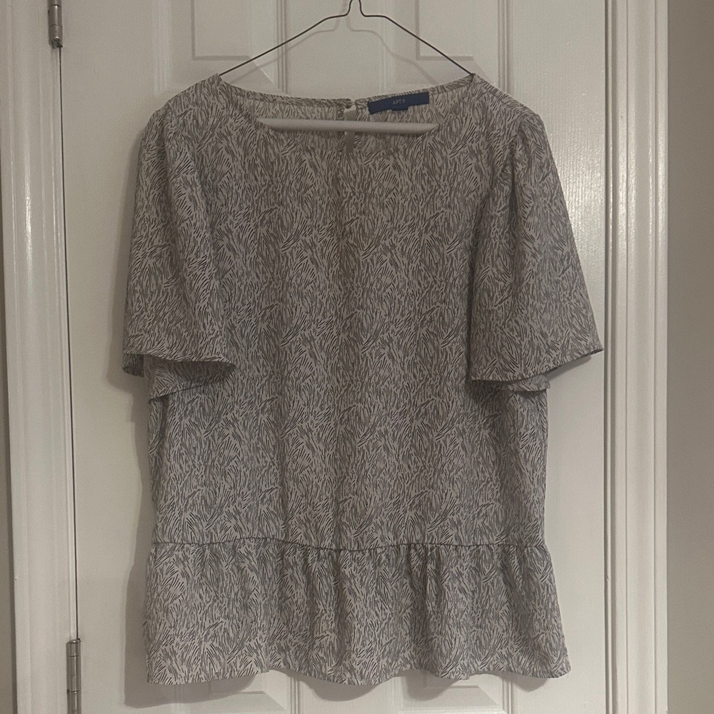 Apt. 9 black and white Print Blouse